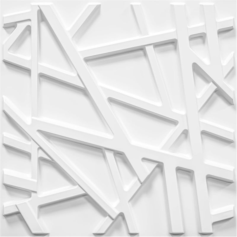 LEVOWAY 33 Pack 3D Wall Panels for Interior Wall Decor, 12''x12'' White Accent Textured Wall Panels, Wall Covering Panles for Living Room, Gaming Room, TV Background, Cover 32 Sq.Ft - Image 1